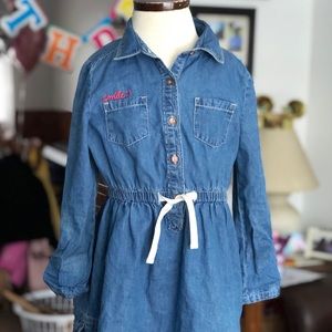 Carters 6/6x Jean denim button down dress
